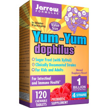 Jarrow Formulas, Yum-Yum Dophilus, Himbeere, 1 Milliarde KBE, 120 Kautabletten