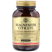 Solgar, Magnesiumcitrat, 60 Tabletten