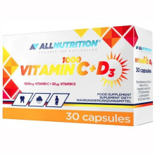 ALLNUTRITION Vitamin C 1000 + D3 & Vitamin D High Vitamin C Strong Bones 30 Caps