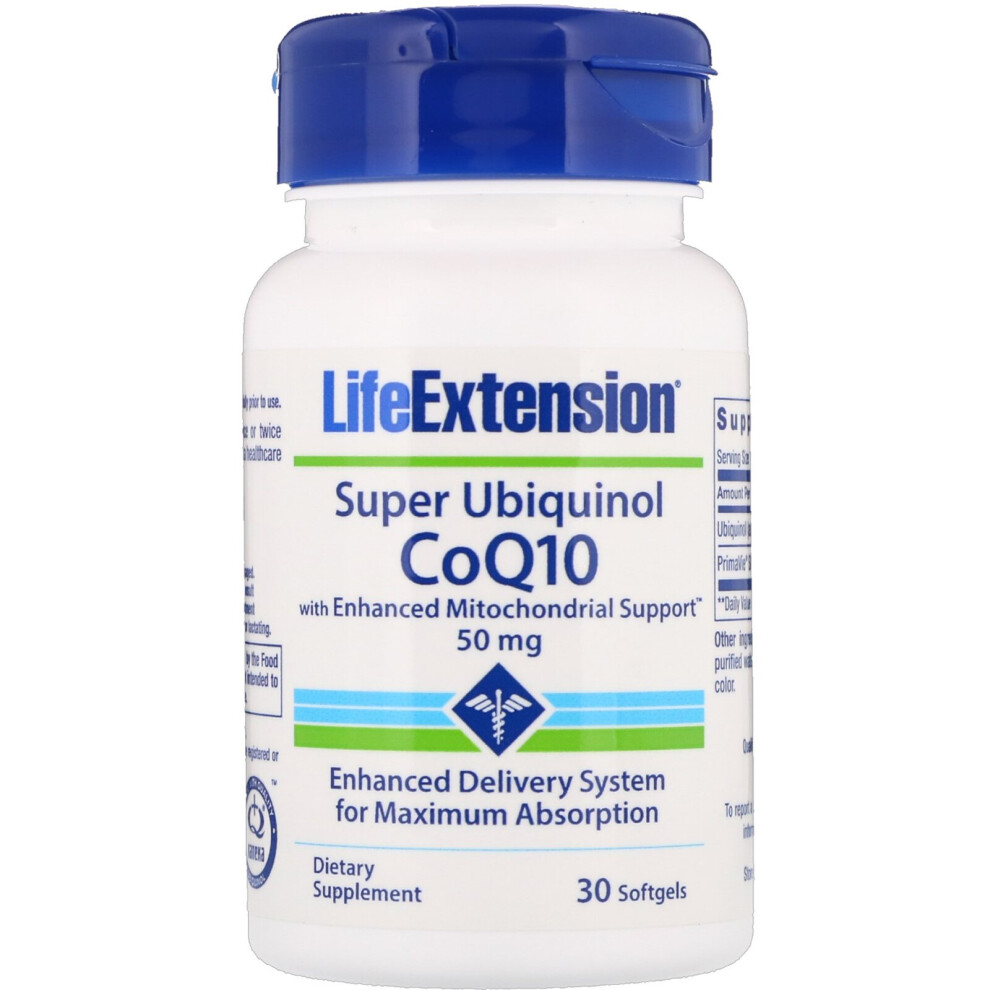 Life Extension Super Ubiquinol Coq10 Mitochondrial Support 50Mg | 30 Softgels