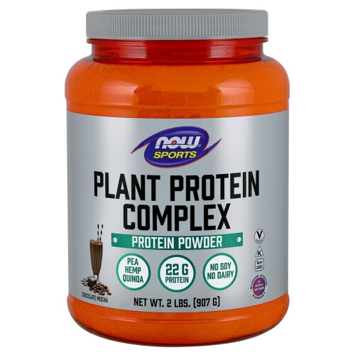 NOW Foods NOW Foods, Complexe de Protéines Végétales, Mocha Chocolaté, 2 lb (907 g)