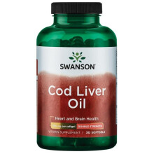 Swanson, Kabeljauleberöl, Doppelte Stärke, 700 mg, 30 Weichkapseln