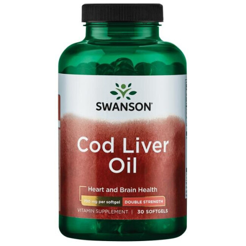 Swanson Cod Liver Oil 700mg Double-Strength - 30 softgels