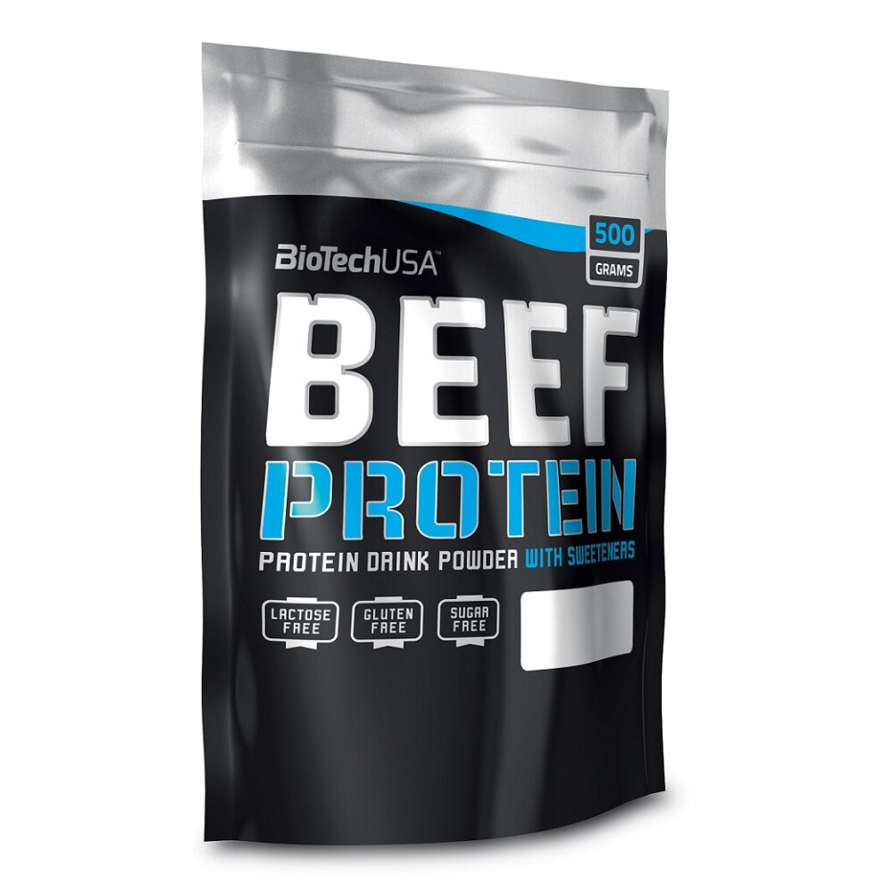 Biotechusa Beef Protein Blend Drink Powder Sweetened Strawberry Flavour | 500G
