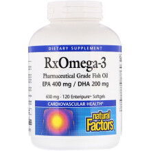 Natural Factors, Rx Omega-3, 1.260 mg, 120 Weichkapseln (630 mg pro Weichkapsel)