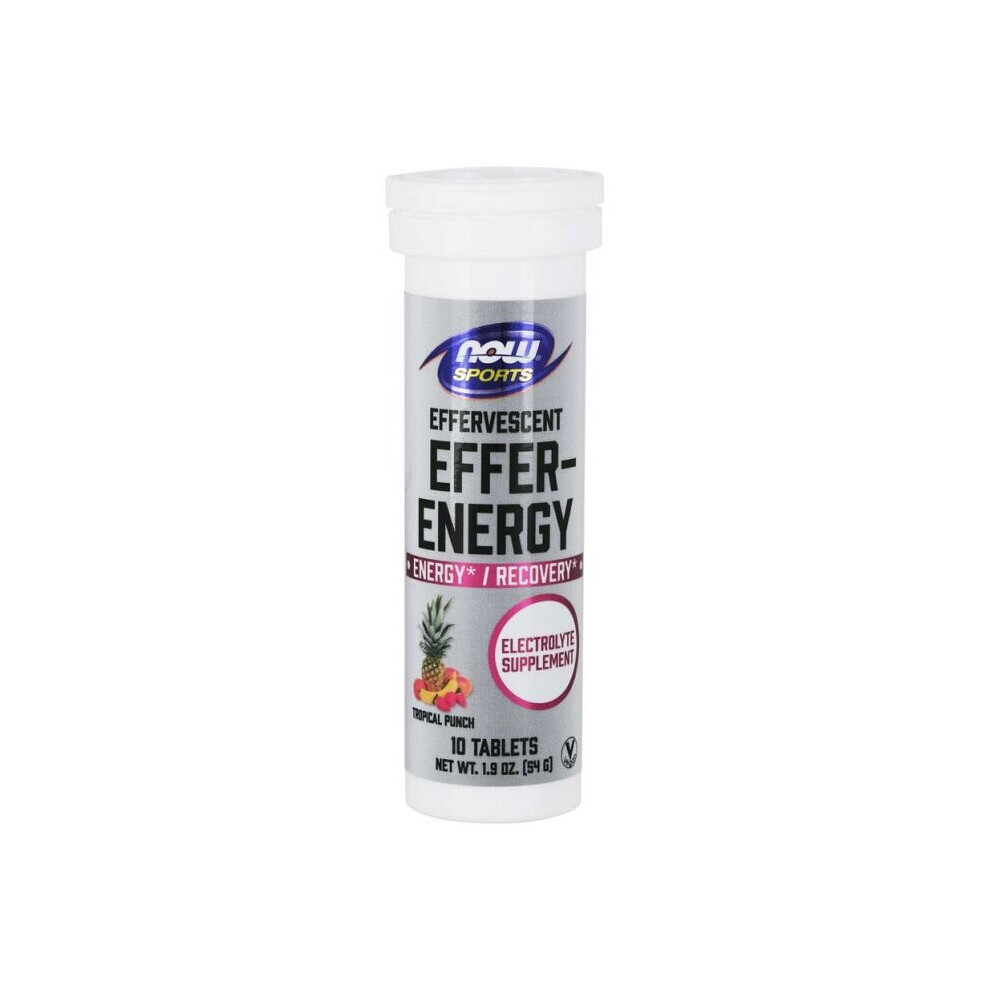NOW Foods Effer-Energy Effervescent Energy & Recovery Tropical Punch 10 Tablets
