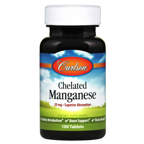 Carlson, Chelat-Mangan, 20 mg, 100 Tabletten