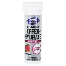 NOW Foods Effer-Hydrate Effervescent, Orange Strawberry - 10 tablets