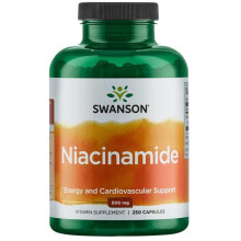 Niacinamid (Vitamin B3) 500 mg 250 Kapseln Swanson Health Products