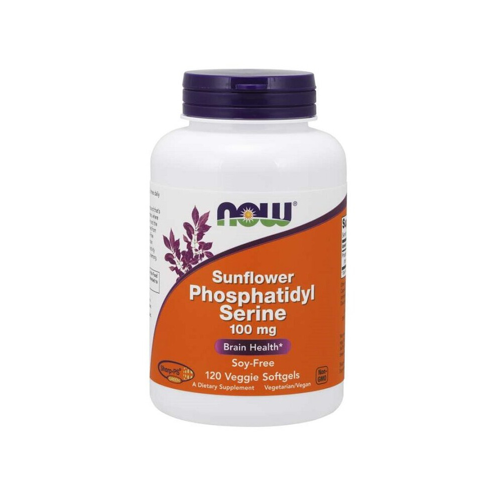 NOW Foods Sunflower Phosphatidyl Serine, 100mg - 120 veggie softgels