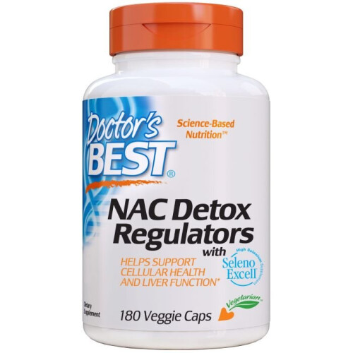Doctor's Best, Régulateurs de Détoxification NAC, 180 Gélules Végétales