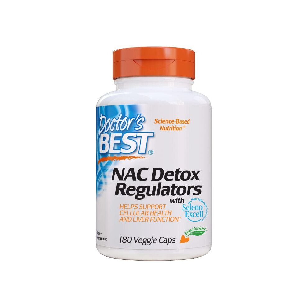Doctor's Best Nac Detox Regulators Supports Cellular Health & Liver 180 Veg Caps