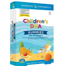 Nordic Naturals, Gommes à Mâcher DHA pour Enfants, 3 Ans et Plus, Punch Tropical, 600 mg, 30 Gommes