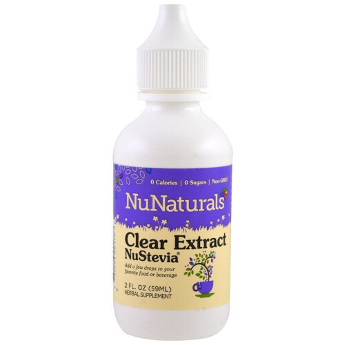 NuNaturals, Extrait Clair de Stévia, 2 fl oz (59 ml)