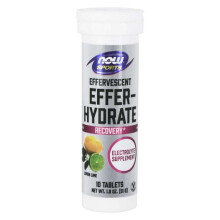 NOW Foods Effer-Hydrate Effervescent, Lemon Lime - 10 tablets