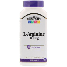 21st Century, L-Arginin, 1.000 mg, 100 Tabletten