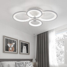 (4 Heads) Modern Circular LED Semi Flush Ceiling Light