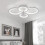 Living And Home (4 Heads) Modern Circular LED Semi Flush Ceiling Light 1