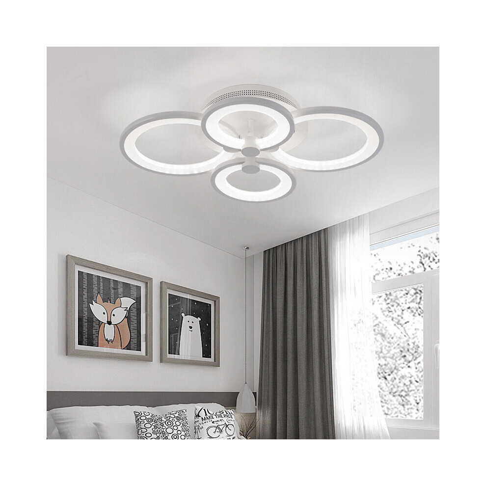 (4 Heads) Modern Circular LED Semi Flush Ceiling Light