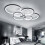 Living And Home (6 Heads) Modern Circular LED Semi Flush Ceiling Light 3