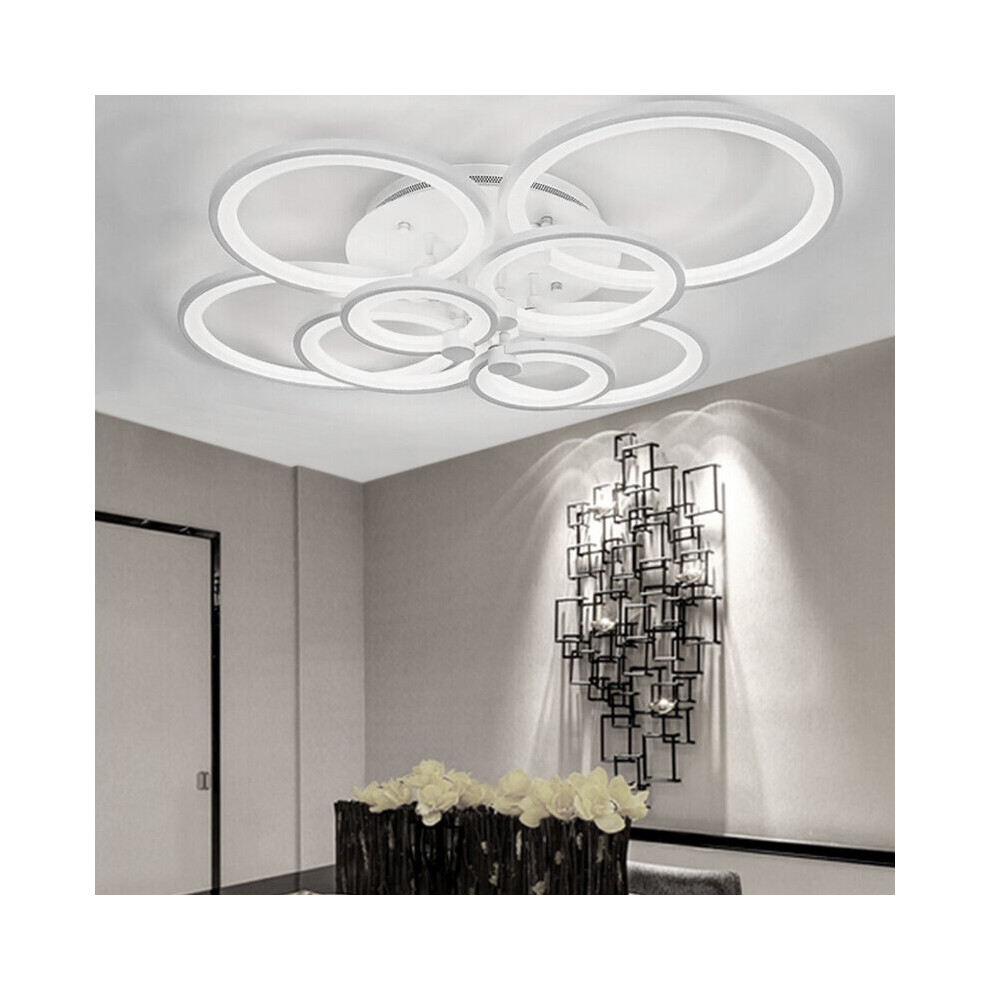 (8 Heads) Modern Circular LED Semi Flush Ceiling Light