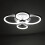 Living And Home (4 Heads) Modern Circular LED Semi Flush Ceiling Light 4