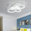 Living And Home (4 Heads) Modern Circular LED Semi Flush Ceiling Light 2