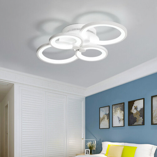 Living And Home (4 Heads) Modern Circular LED Semi Flush Ceiling Light 1