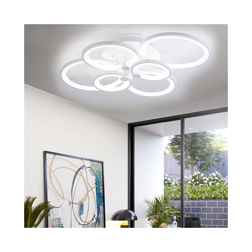 (6 Heads) Modern Circular LED Semi Flush Ceiling Light