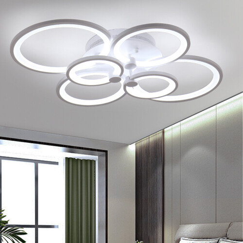 Living And Home (6 Heads) Modern Circular LED Semi Flush Ceiling Light 1