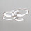 Living And Home (4 Heads) Modern Circular LED Semi Flush Ceiling Light 3