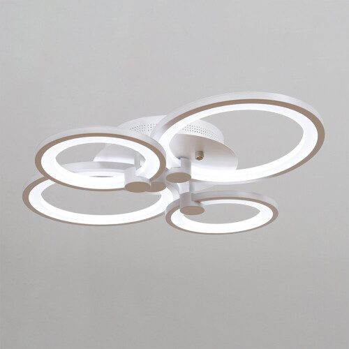 Living And Home (4 Heads) Modern Circular LED Semi Flush Ceiling Light 2