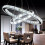 Living And Home (Cool White, 30+50cm) Adjustable LED Crystal Pendant Light Ring Chandelier Ceiling Lamp 1