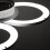 Living And Home (4 Heads) Modern Circular LED Semi Flush Ceiling Light 5