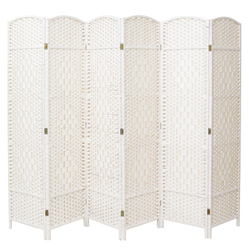 Living And Home (6 Panels) Wicker Folding Room Divider Privacy Screen Separator 2