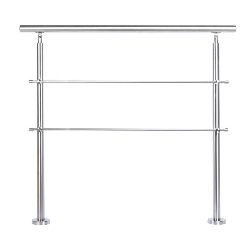 Living And Home (100cm 2 Cross Bar) Handrail Kit Outdoor Grab Rail Garden Step Support Variable Angle 1