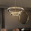 Living And Home (Dimmable, 30+50cm) Adjustable LED Crystal Pendant Light Ring Chandelier Ceiling Lamp 3