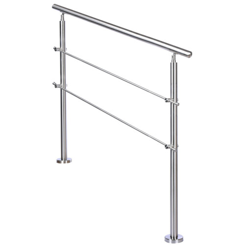 Living And Home (100cm 2 Cross Bar) Handrail Kit Outdoor Grab Rail Garden Step Support Variable Angle 2