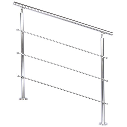 Living And Home (100cm 3 Cross Bar) Handrail Kit Outdoor Grab Rail Garden Step Support Variable Angle 2