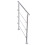 Living And Home (80cm 3 Cross Bar) Handrail Kit Outdoor Grab Rail Garden Step Support Variable Angle 5