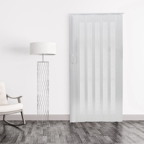Living And Home (White, 6mm) Indoor PVC Acrylic Sliding Folding Door Panel Divider 1