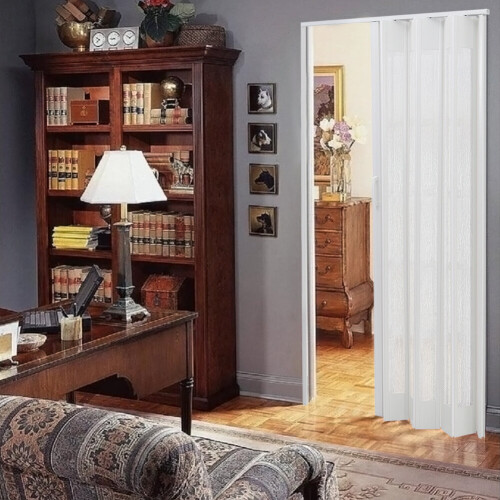 Living And Home (White, 6mm) Indoor PVC Acrylic Sliding Folding Door Panel Divider 2