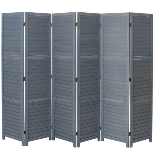 Living And Home (Grey, 6 Panels) Folding Room Divider Privacy Screen Wall Partition 2