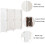 Living And Home (White, 6 Panels) Folding Room Divider Privacy Screen Wall Partition 7