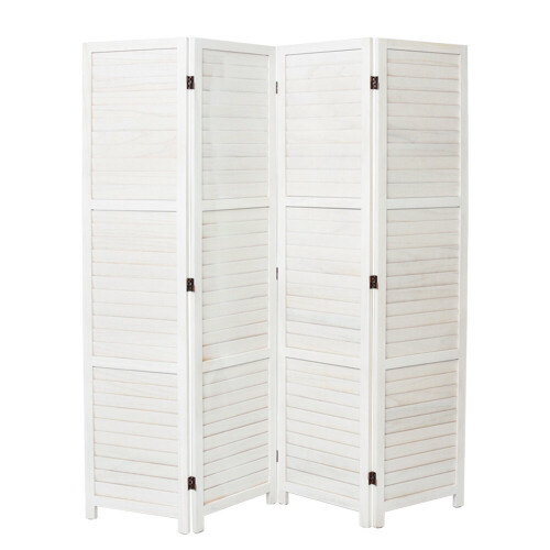 Living And Home (White, 4 Panels) Folding Room Divider Privacy Screen Wall Partition 2