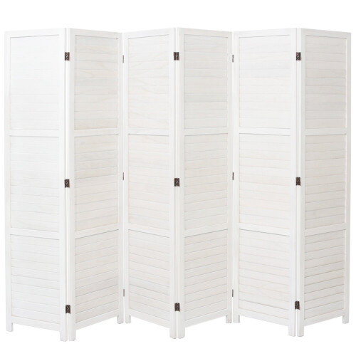 Living And Home (White, 6 Panels) Folding Room Divider Privacy Screen Wall Partition 2