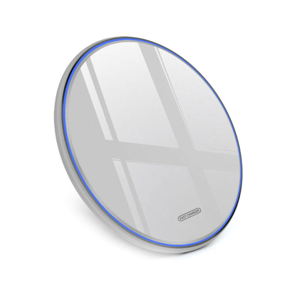 (White) 15W Qi Wireless Charger Type-C Usb Port Fast Charging Pad Mat Station For Iphone White 683546028983