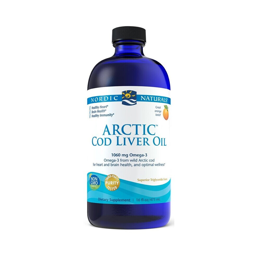 Photos - Vitamins & Minerals Nordic Naturals Arctic Cod Liver Oil 1060mg Orange - 473 ml. 