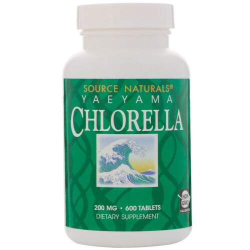 Source Naturals, Chlorelle YaeyamaÆ, 200 mg, 600 Comprimés (20 mg par Comprimé)