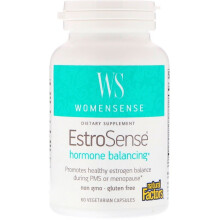 Natural Factors, WomenSense, EstroSense, Équilibre Hormonal, 60 Gélules Végétariennes